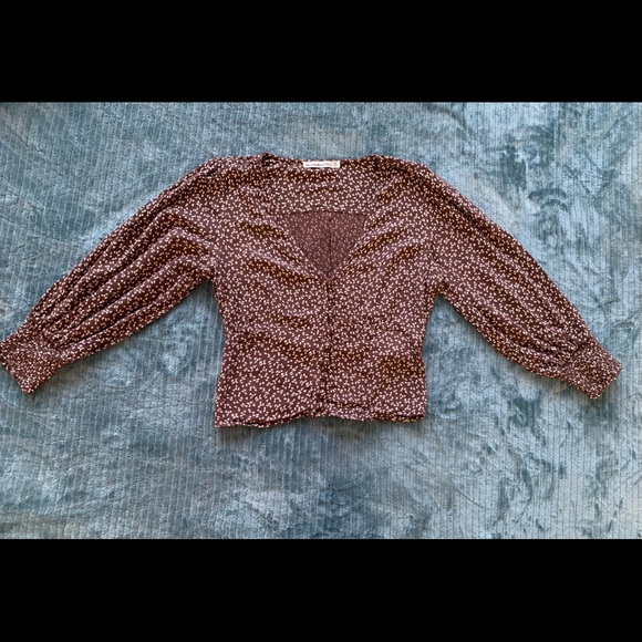 Abercrombie & Fitch V-neck button up blouse - Picture 1 of 4